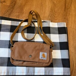 Carhartt Tan Canvas Crossbody Bag with Strap
